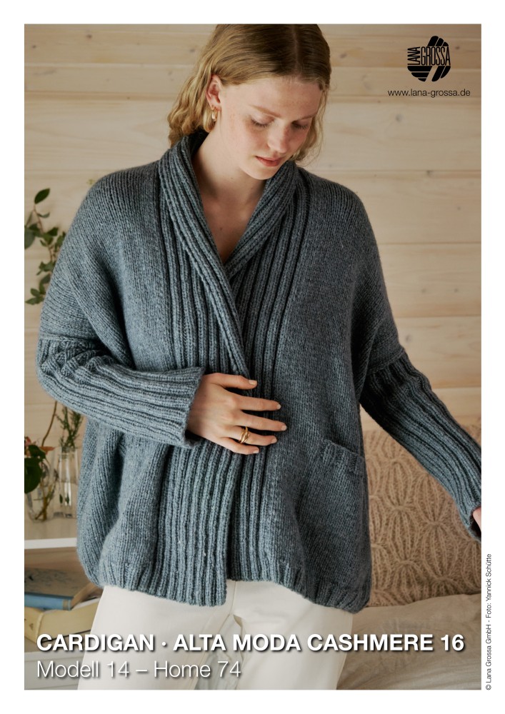 Lana Grossa Strickanleitung Gratis Cardigan Alta Moda Cashmere