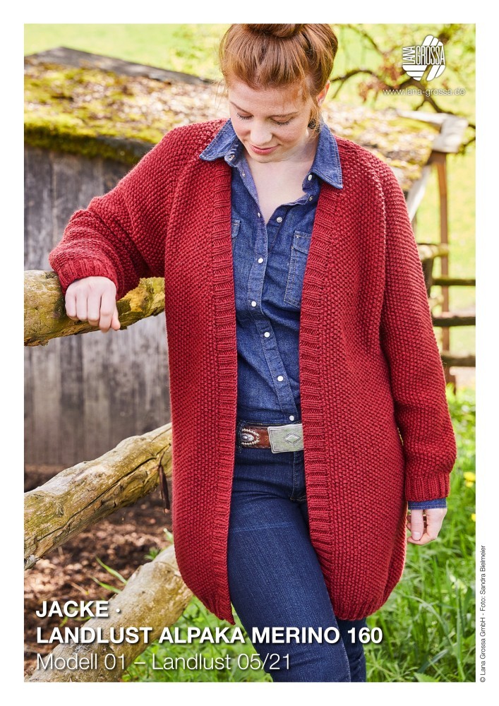 Lana Grossa Strickanleitung Gratis Jacke Landlust Alpaka Merino 160