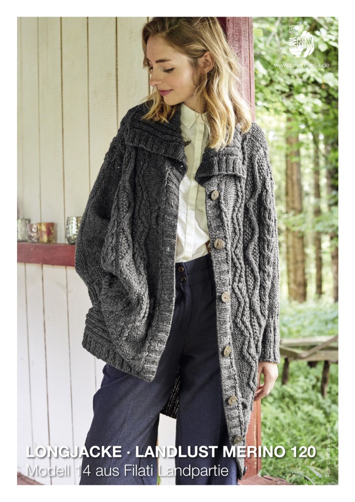 Lana Grossa Strickanleitung Gratis Longjacke Landlust Merino