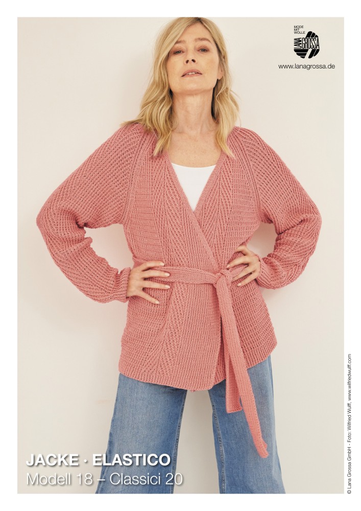 Lana Grossa Strickanleitung Gratis Jacke Elastico Woolanda