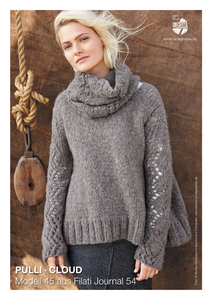 Lana Grossa Strickanleitung Gratis Pulli Cloud Woolanda