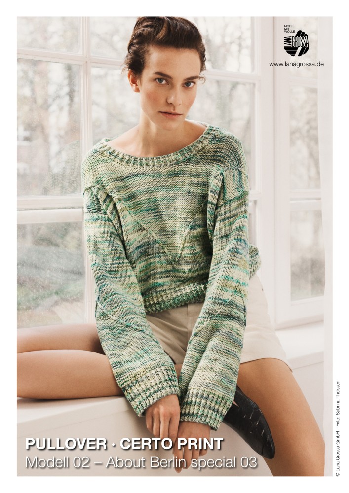 Lana Grossa Strickanleitung Gratis Pullover Certo Print Woolanda