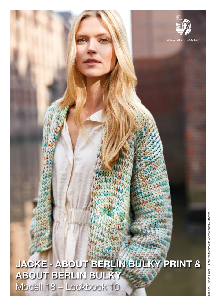 Lana Grossa Strickanleitung Gratis Jacke About Berlin Bulky Print About Berlin Bulky Woolanda